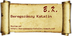 Beregszászy Katalin névjegykártya
