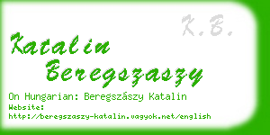 katalin beregszaszy business card